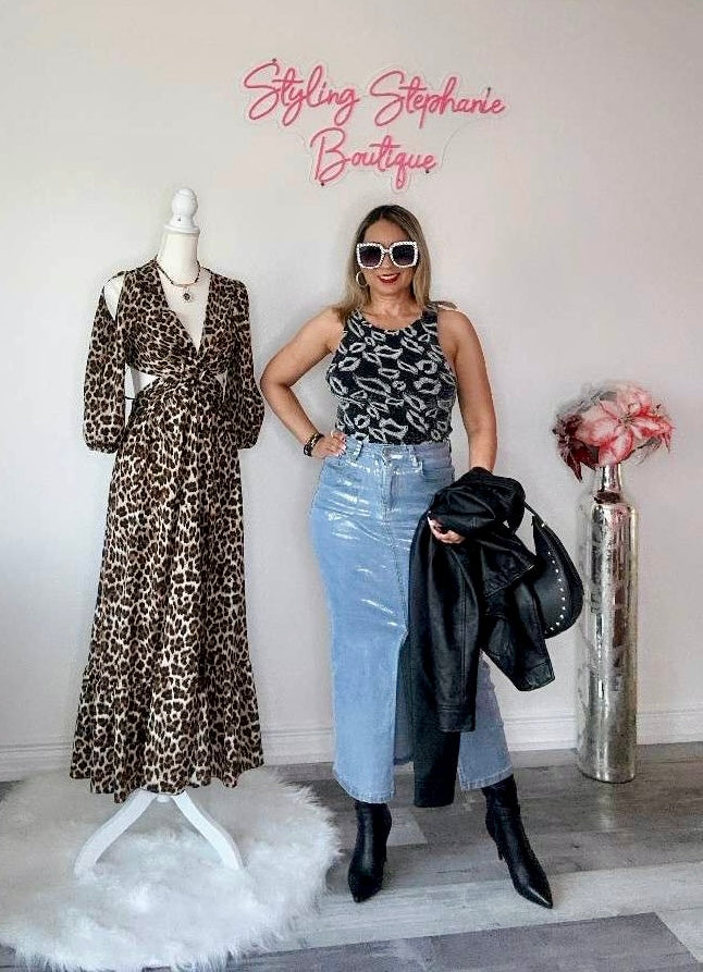 Black and Silver Kiss Bodysuit