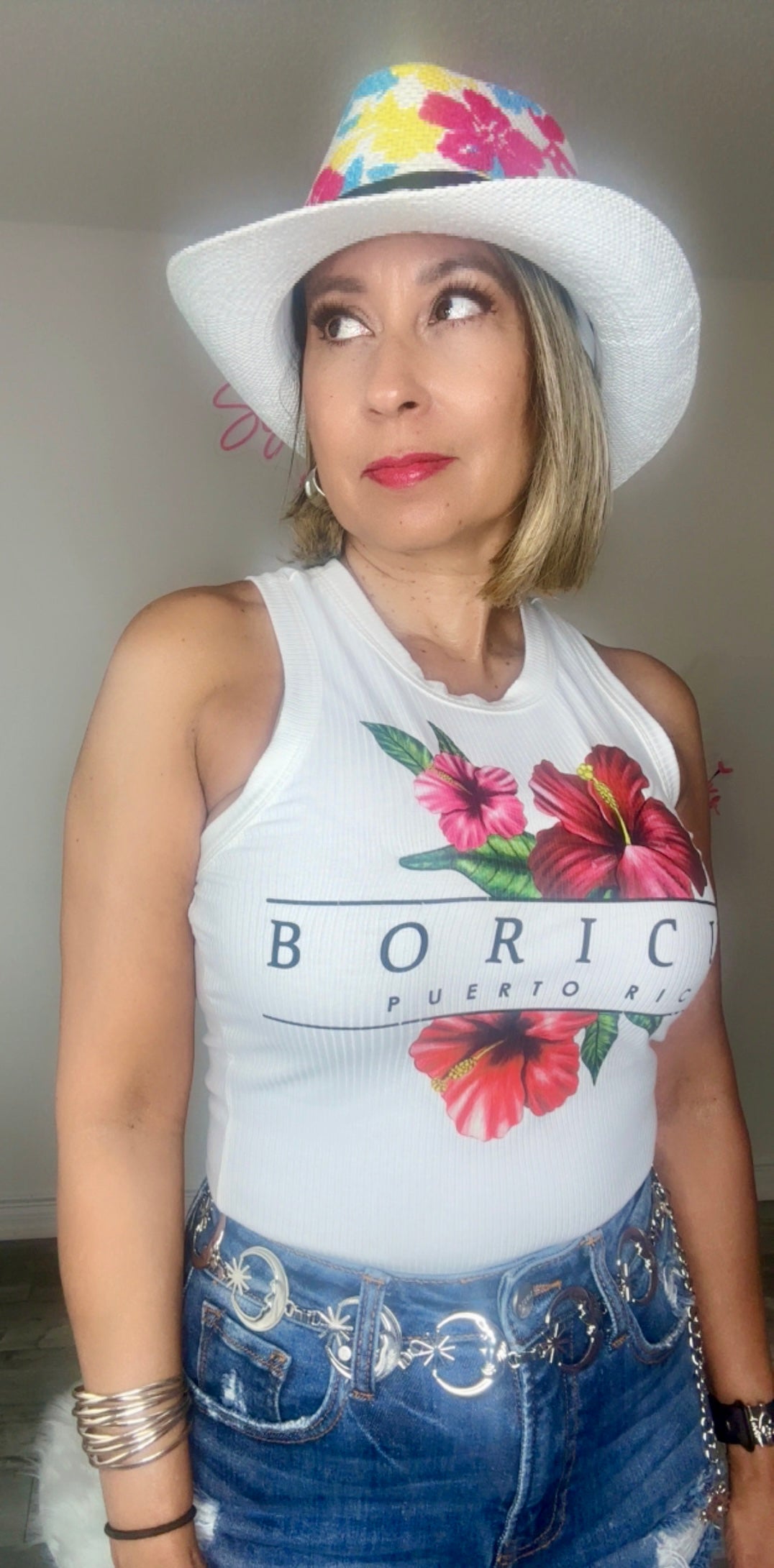 Boricua Tank Racer Back Top