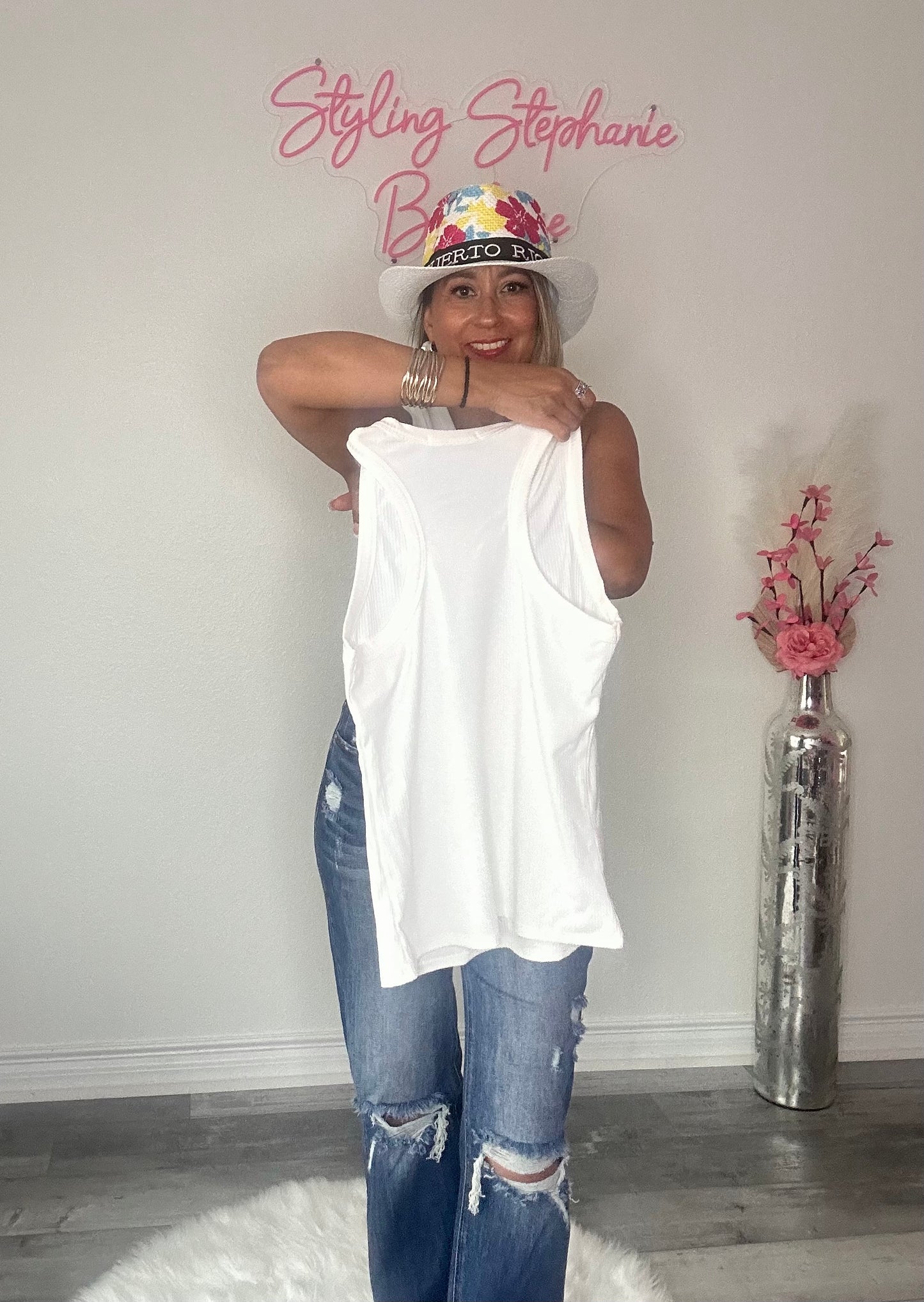 Boricua Tank Racer Back Top