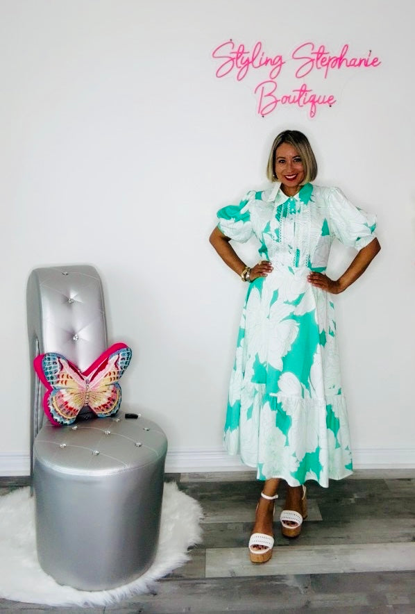 Mint Multi Midi Dress