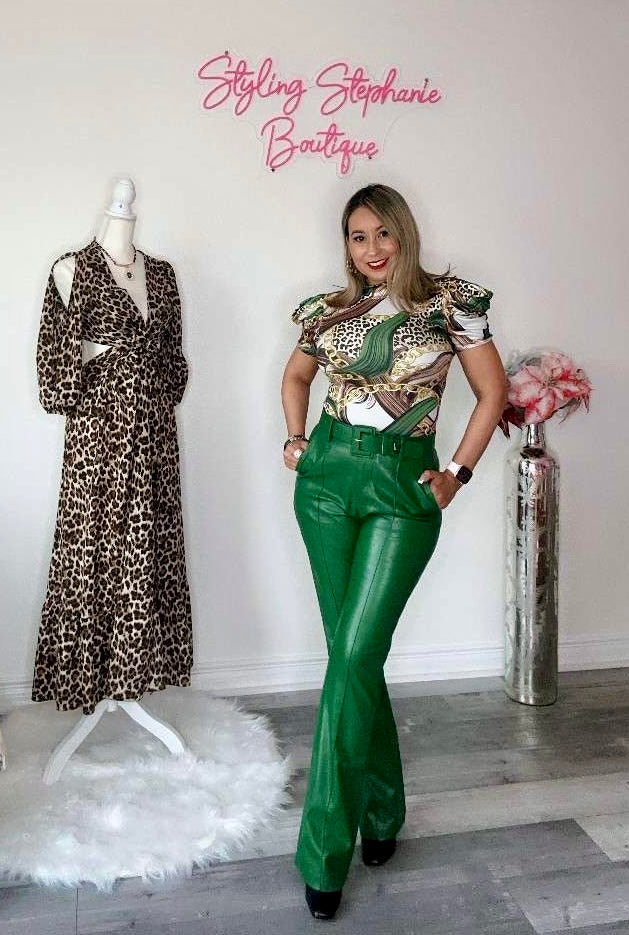 Chain Animal Print Bodysuit