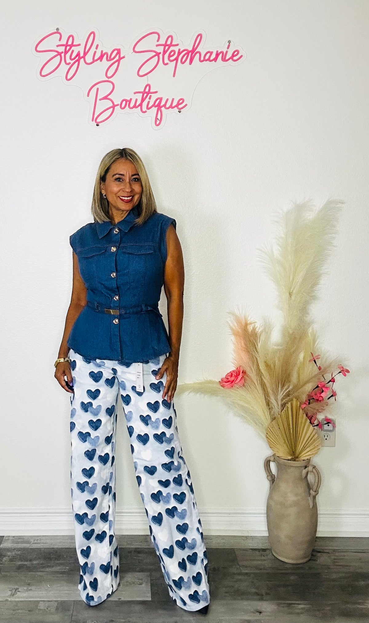 Blue Hearted High Waist Denim