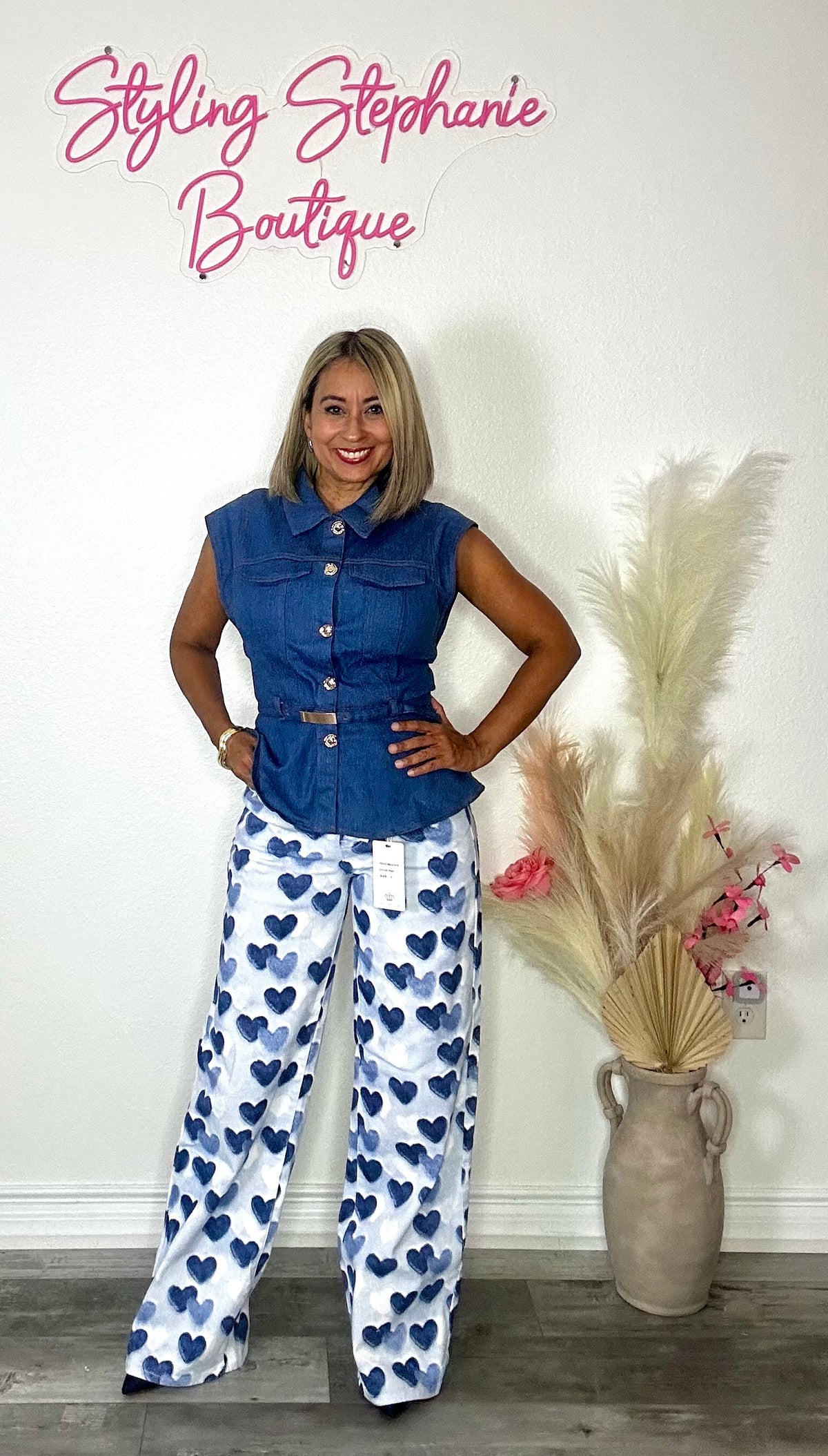 Blue Hearted High Waist Denim