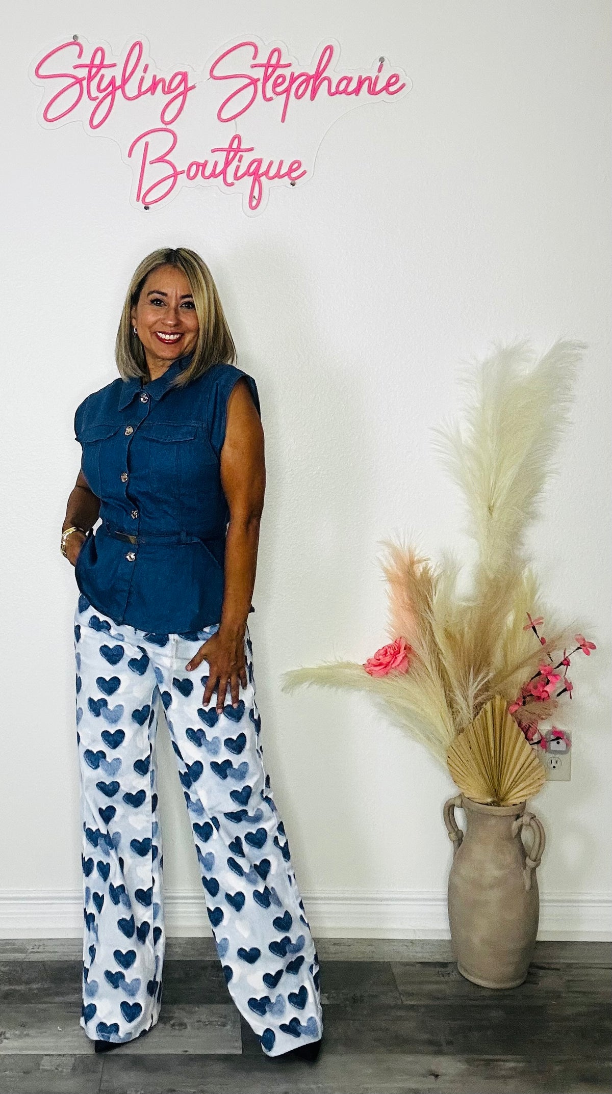 Blue Hearted High Waist Denim