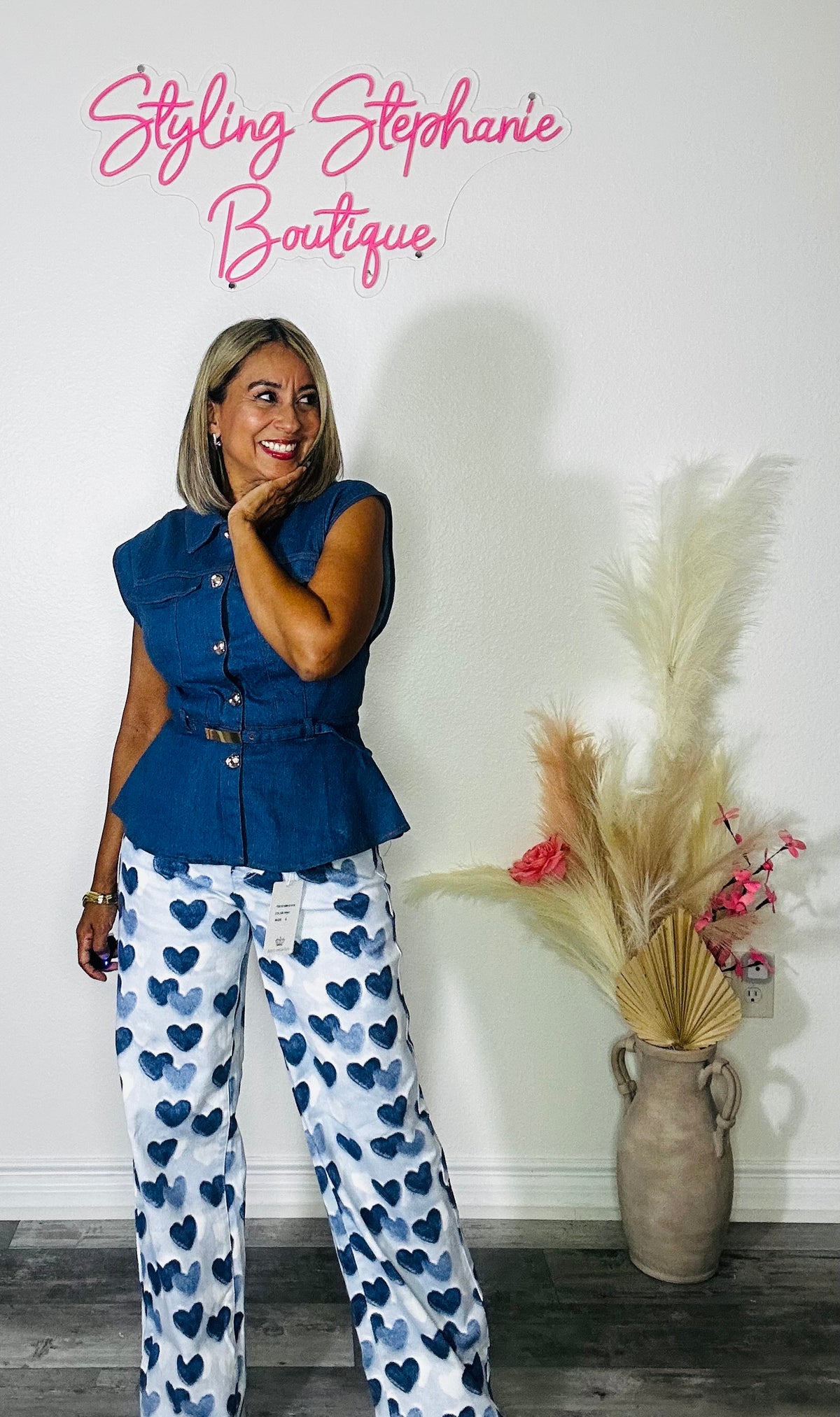 Blue Hearted High Waist Denim