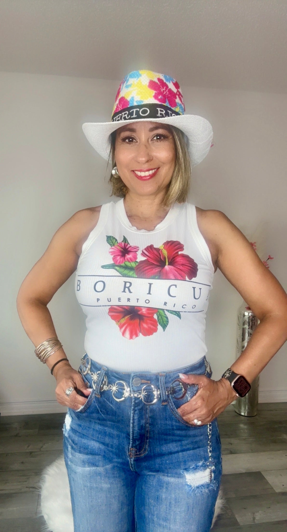 Boricua Tank Racer Back Top