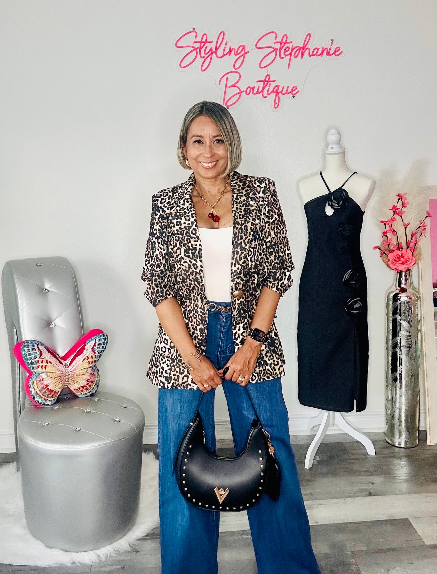 Animal Print 3q Blazer