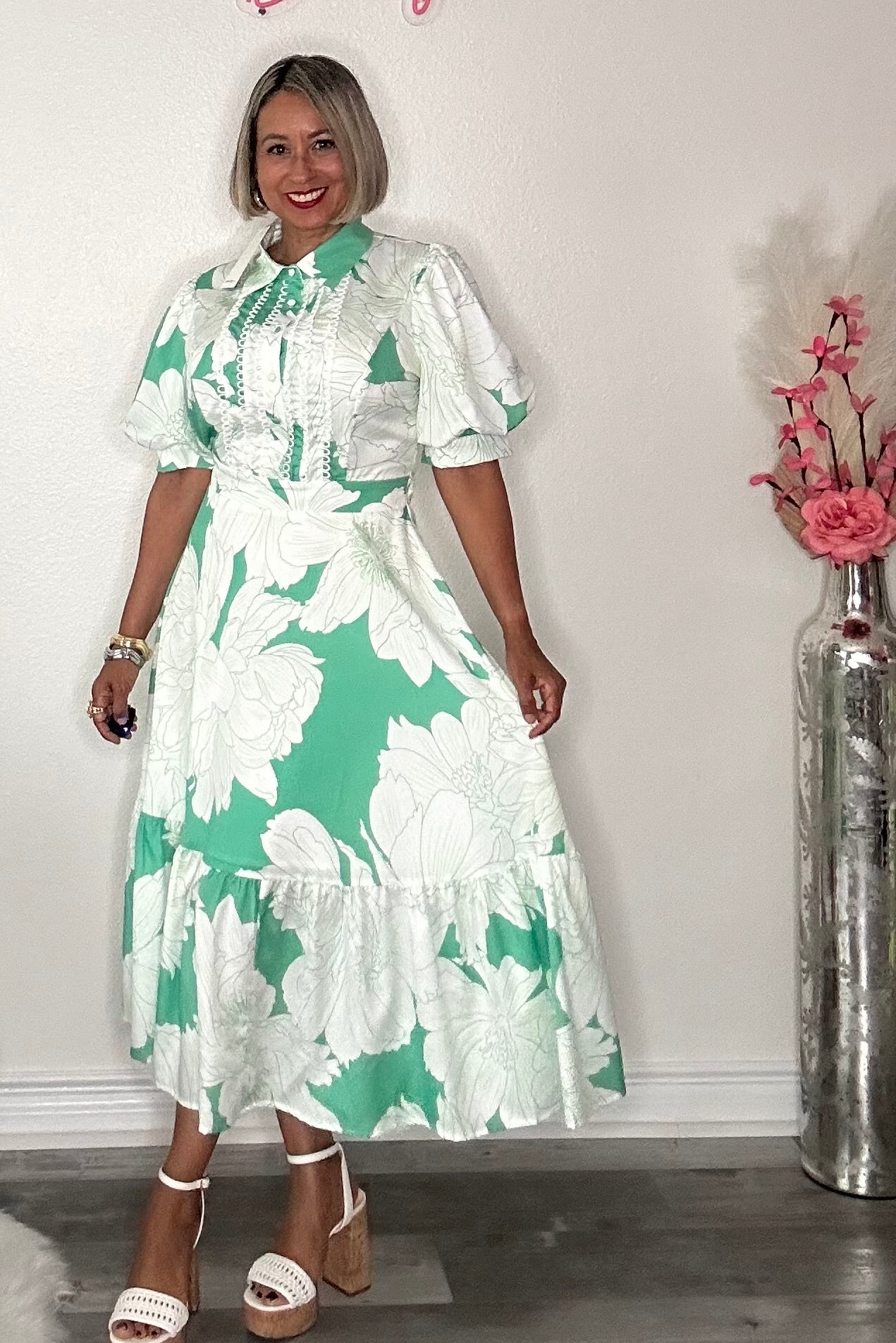 Mint Multi Midi Dress