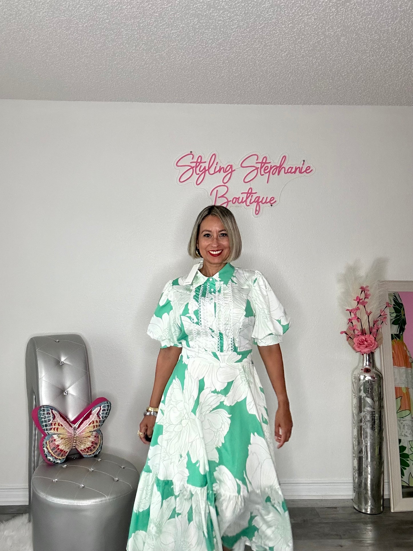 Mint Multi Midi Dress