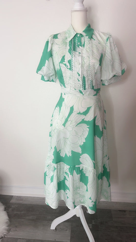 Mint Multi Midi Dress